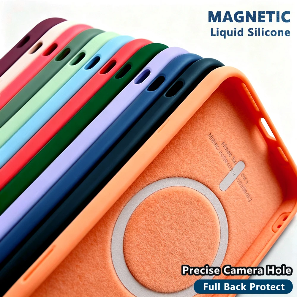 Premium Magnetic Liquid Silicone Case with Precision Camera Protection