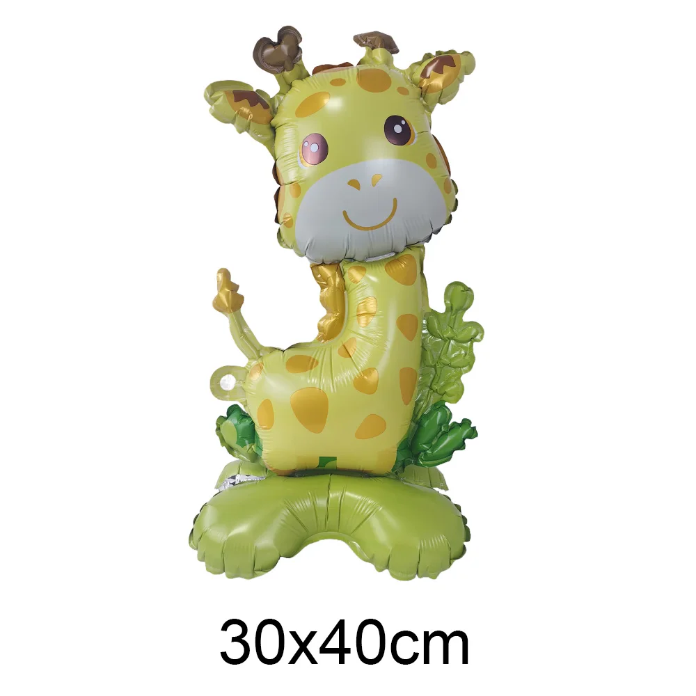 Whimsical Safari Animal Foil Balloons Set for Kids Parties & Baby Showers