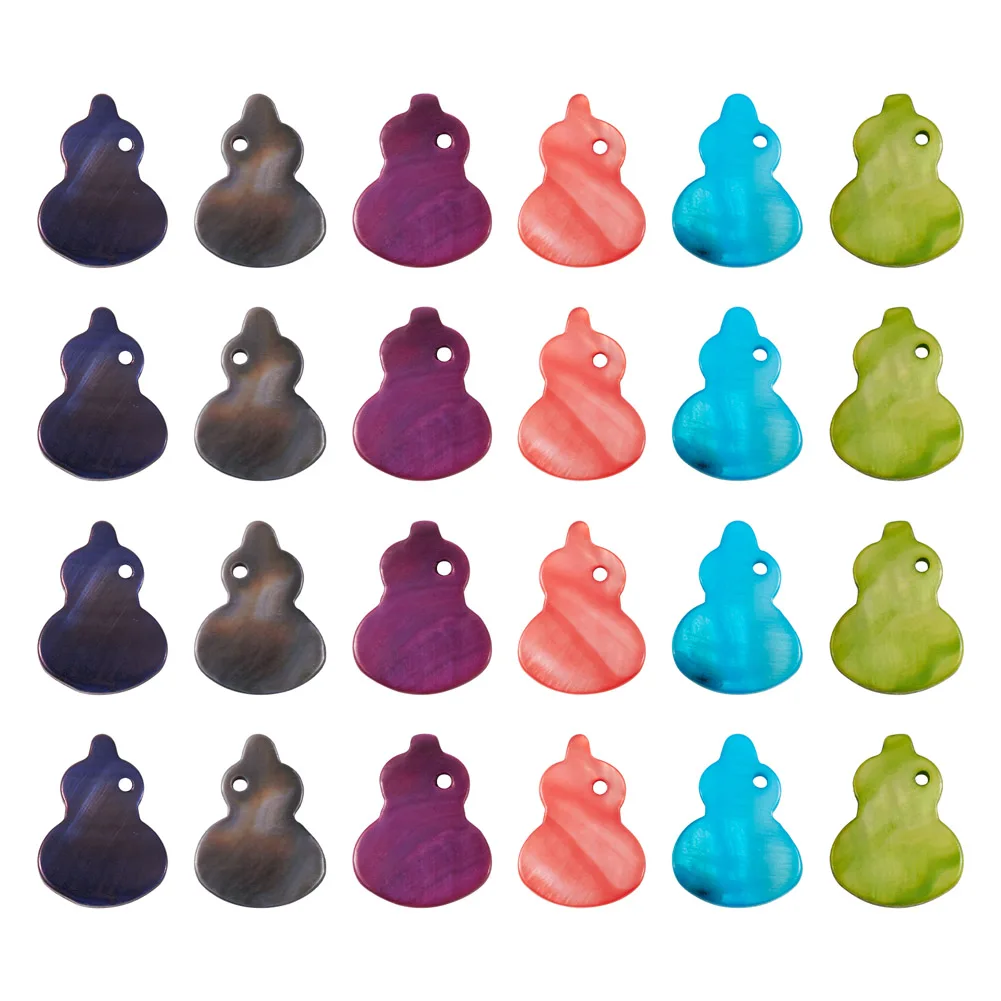 

1 Box Natural Shell Charms Dyed Akoya Shell Freshwater Shell Pendants for Bracelet Necklace DIY Summer Beach Jewelry Making