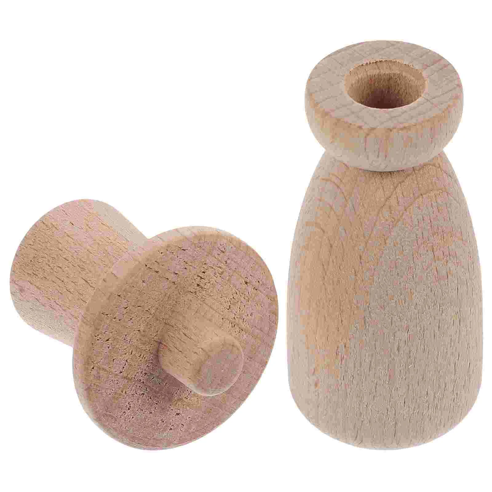 

Wooden Puppet Figurine Pretend Toy Blank Wooden Peg Dolls Desktop Decor