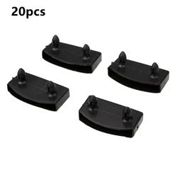 Black Plastic Bed Slat Holder for Furniture Frames, 10/20-Pack (20X Single End Cap)