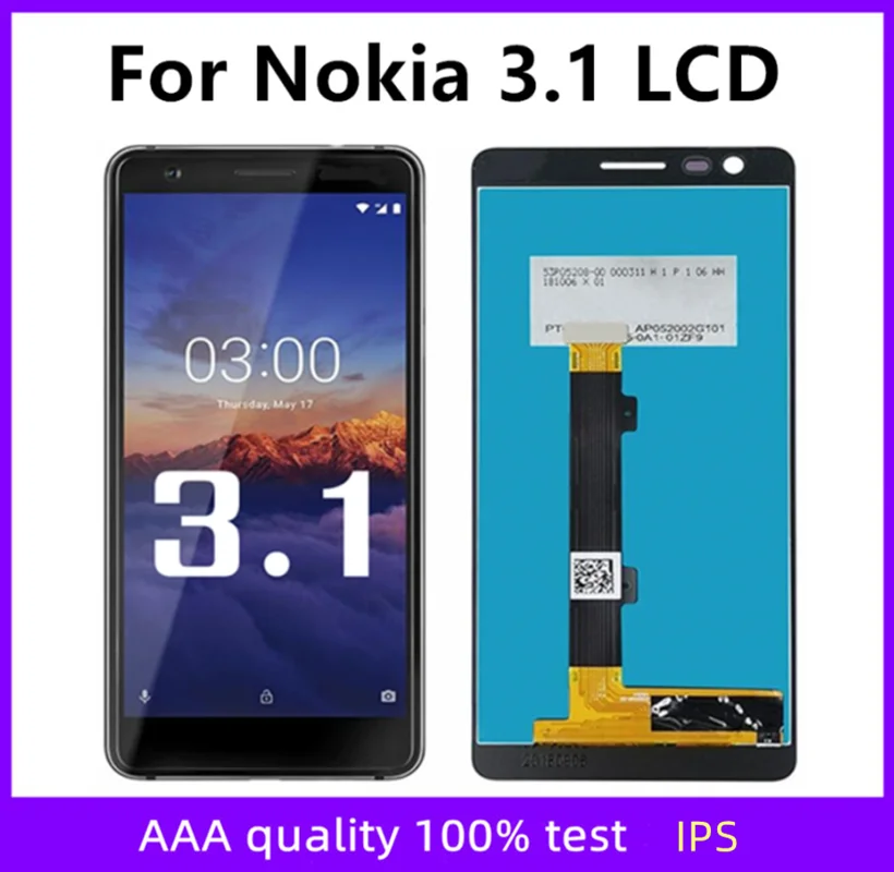 

5.20" For Nokia 3.1 TA-1049/1057/1063/1070/1074 LCD Display Touch Screen Assembly Replacement