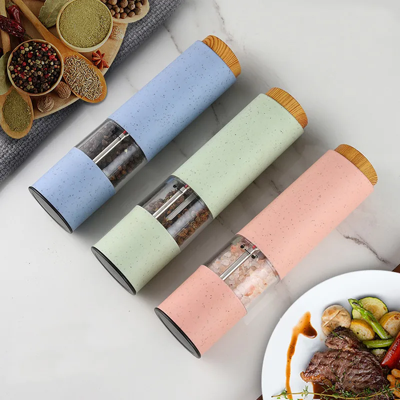 Colorful Electric Automatic Mill Pepper and Salt Grinder Adjustable Coarseness Spice Grinder Kitchen Cooking Tool