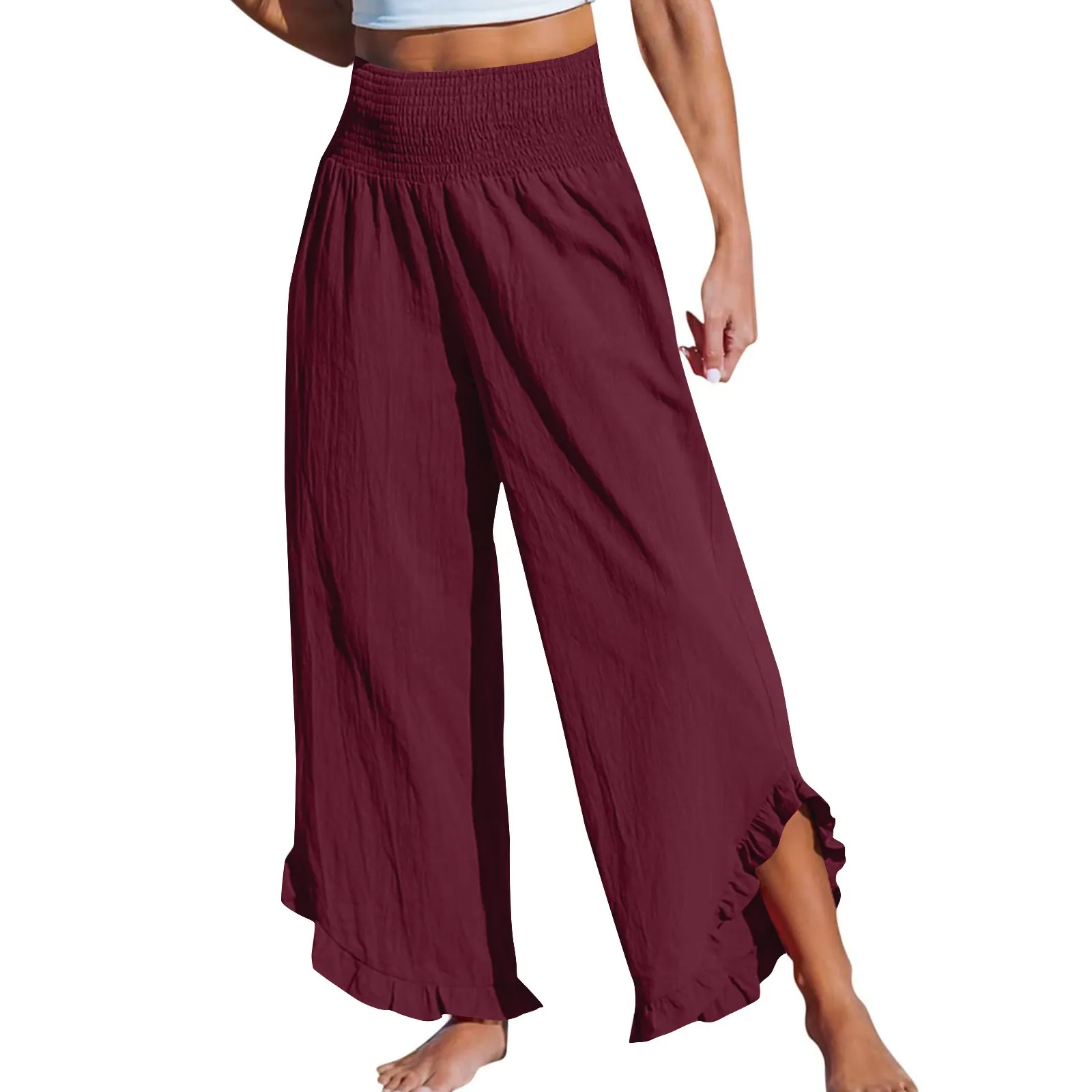 

Pants Women Loose Sports Pants Loose Casual Summer All-Match High Waist Trousers Fashion Yoga Wide Leg Pants pantalones de mujer