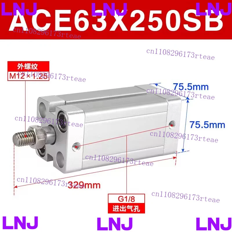 AIRTAC 컴팩트 공압 실린더용 외부 톱니 ACE63X250SB 테이프 마그네틱