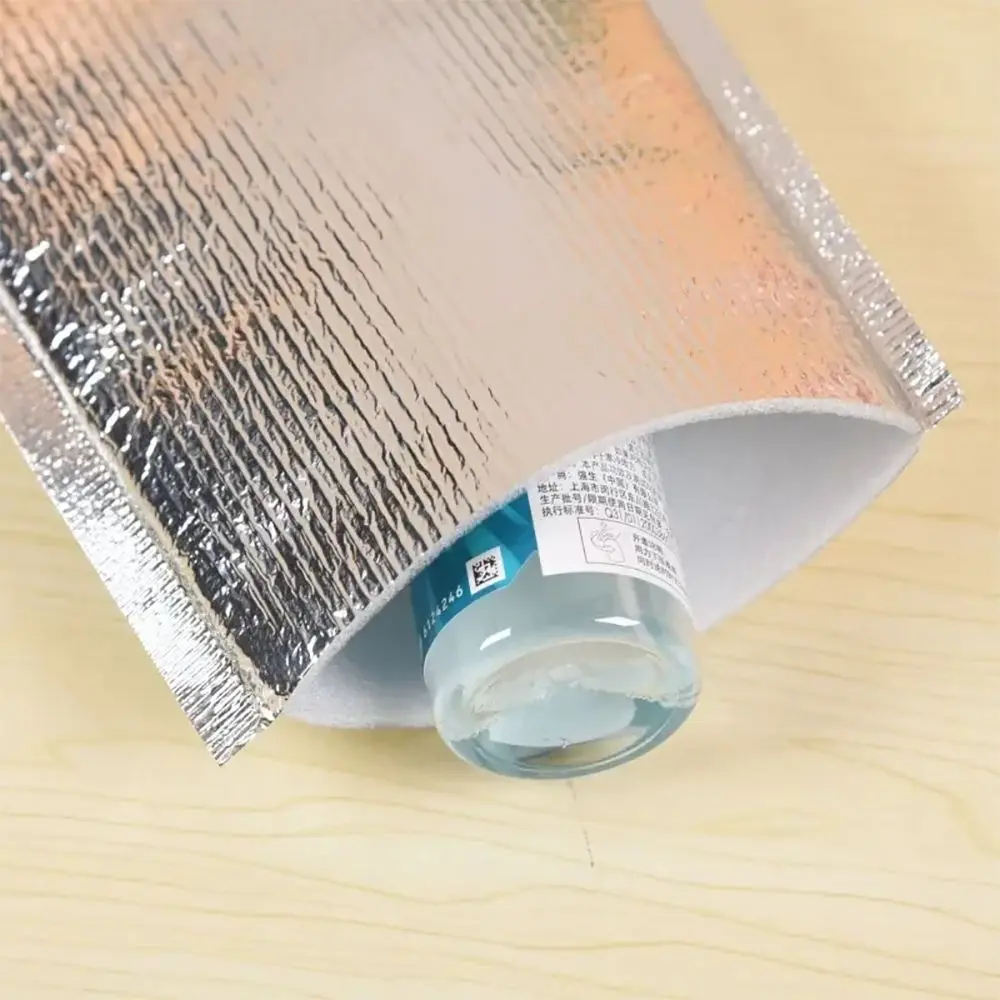 Aluminiumfolie Kühltasche Isolierung Falten Picknick Tragbare Lebensmittel Thermische Verpackung Tasche Lebensmittel Lieferung Getränke Träger Isolierte Tasche – Detail 25