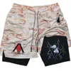 Anime Compression Shorts Breathable Running Sports Gym Workout Hunter X Hunter Performance Shorts with Pockets Summer Sportwaer 6