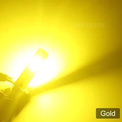 Dual Pack LED Headlight Bulbs - 12000LM 60W 6500K Warm Yellow, Super Bright, Fanless, Plug and Play Mini Size - H1 (Gold)