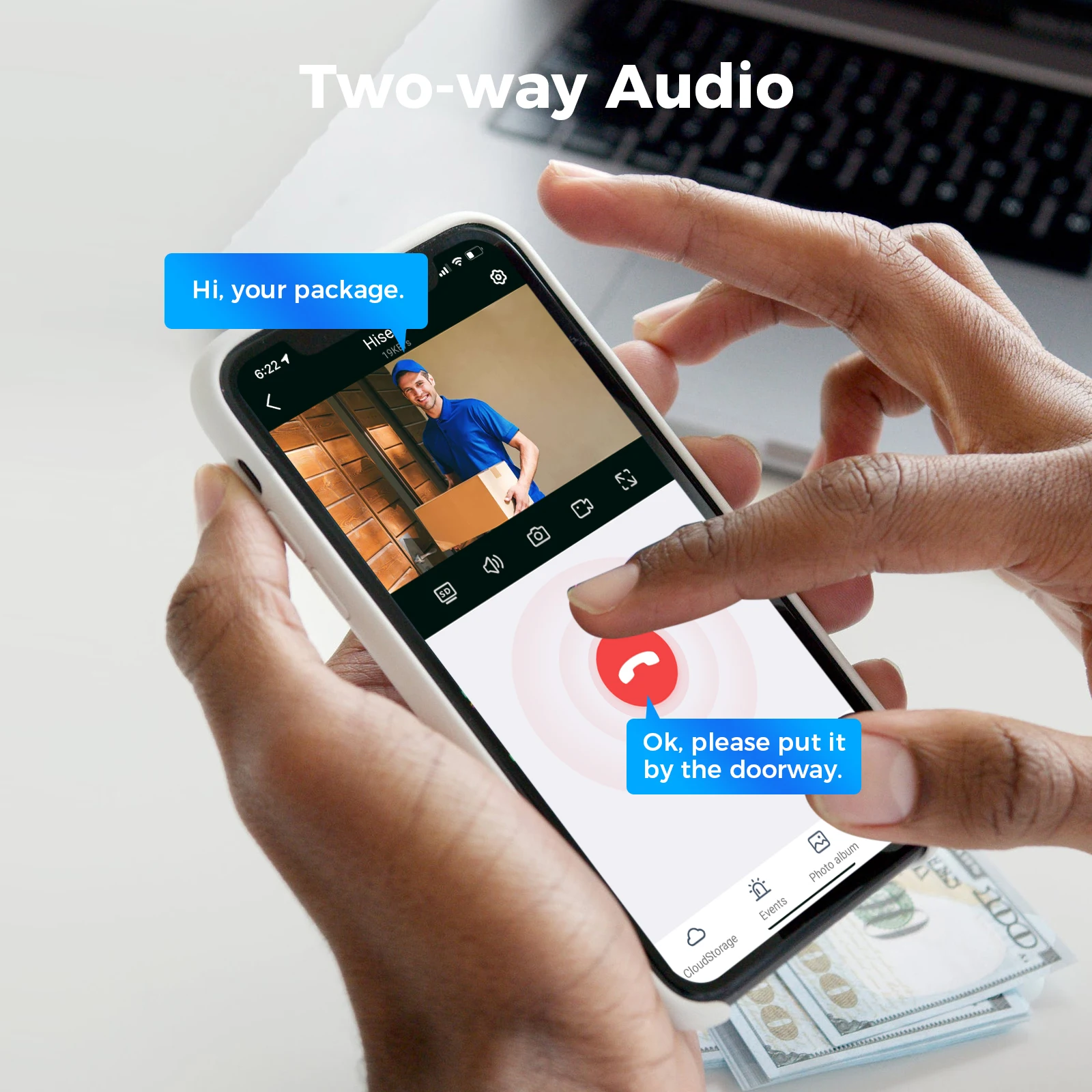 Hiseeu 3MP كاميرا IP لاسلكية في الهواء الطلق مقاوم...