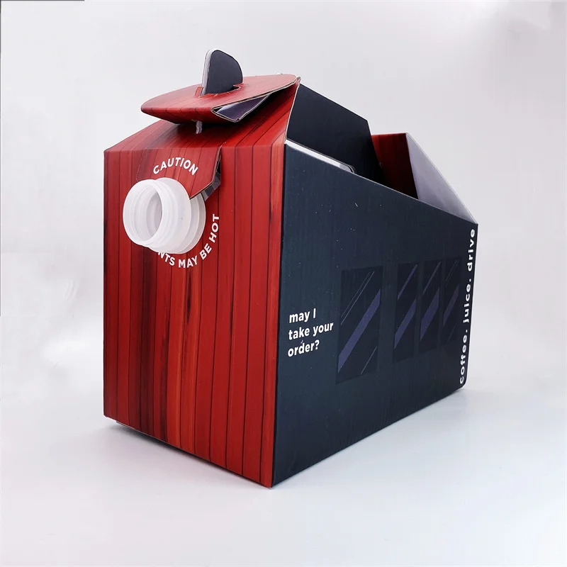 

Customized productCustom logo color printing corrugated board coffee box to go with aluminium plastic bag and taps