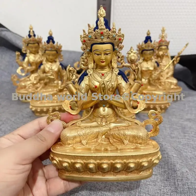 

Four-armed Bodhisattva goddess Buddha statue high quality COPPER statue HOME Altar worship Thailand Tibet Buddhist supplies