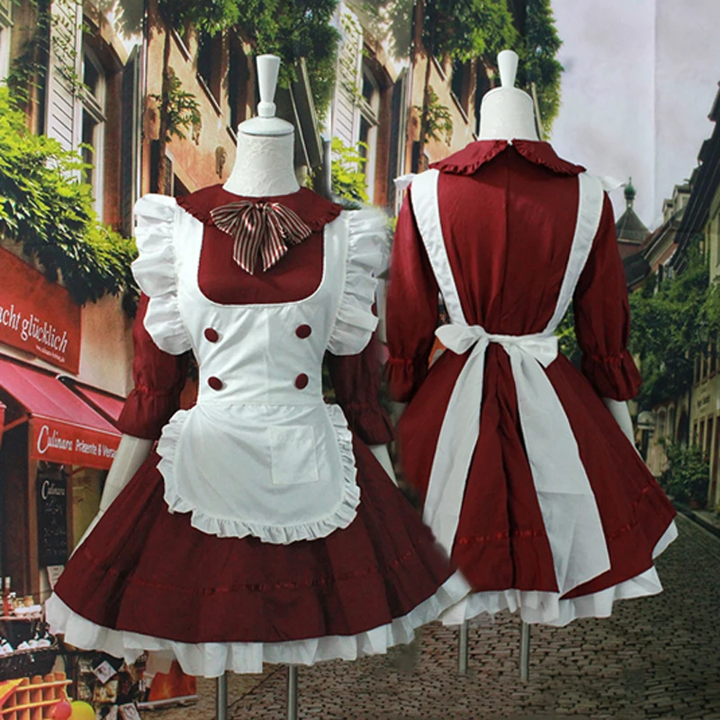 

Lolita Cosplay Dress Sexy Red Cute Maid Costume Halloween Costumes For Women Anime Show Party Expo Carnival Performance