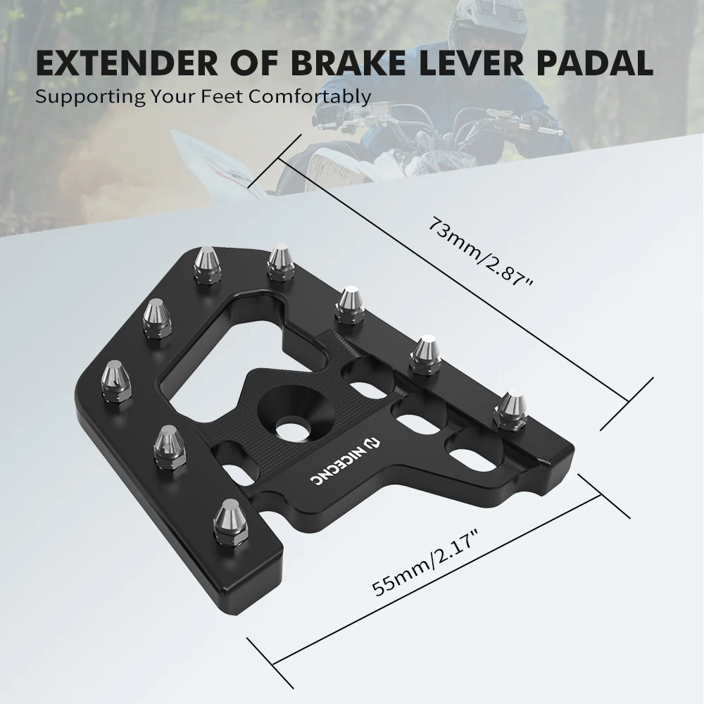 NICECNC Raptor 700 Bremspedal Step Tip Plate Pad für Yamaha Raptor 700 700R YFM700 YFM700R 6061T-6 Aluminium ATV Zubehör – Detail 2