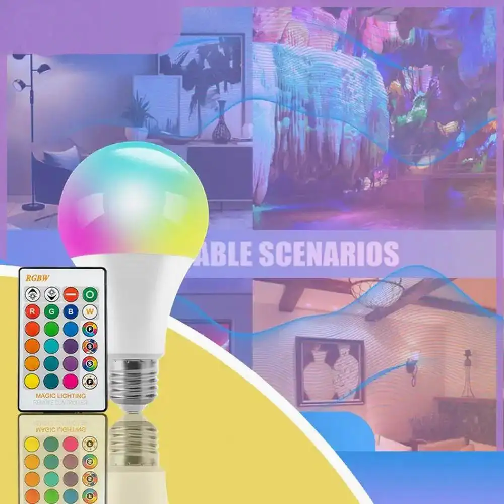 Smart Led Light Consegna Veloce Lampadina Led Rgb Più Popolare Multi Color Light E27 5W 9W Rgbw Led Smart Bulb