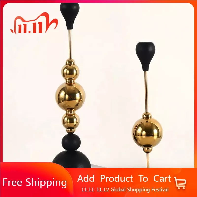 

Black Gold Candle Holders Individuality Textured Banquet Candelabro Wedding Nordic Centros De Mesa Home Decorations CY50CS