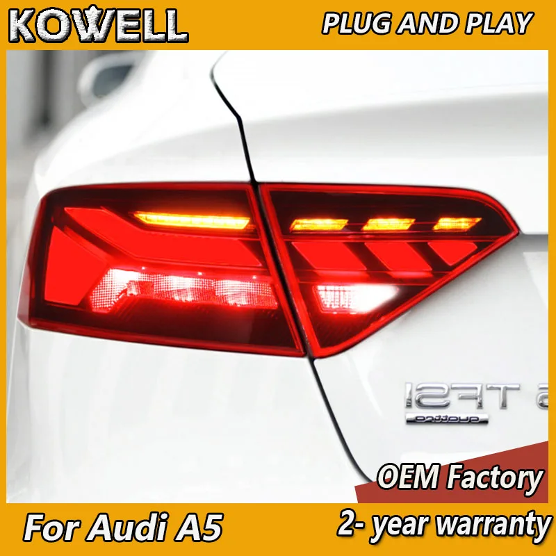 

Car Styling for Audi A5 Tail Light 2008-2016 A5 Taillights Rear DRL Fog Brake Reversing Dynamic Turn Signal