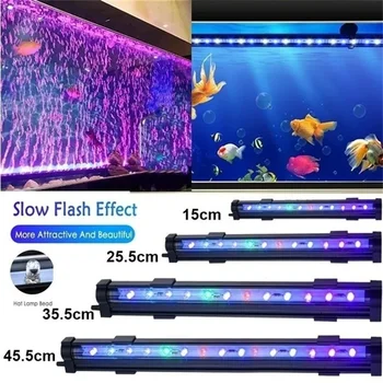 수족관 LED 버블 라이트 색상 변경 조명, LED 다이빙 조명, 어항 조명, 15cm, 25.5cm, 35.5cm, 45.5cm