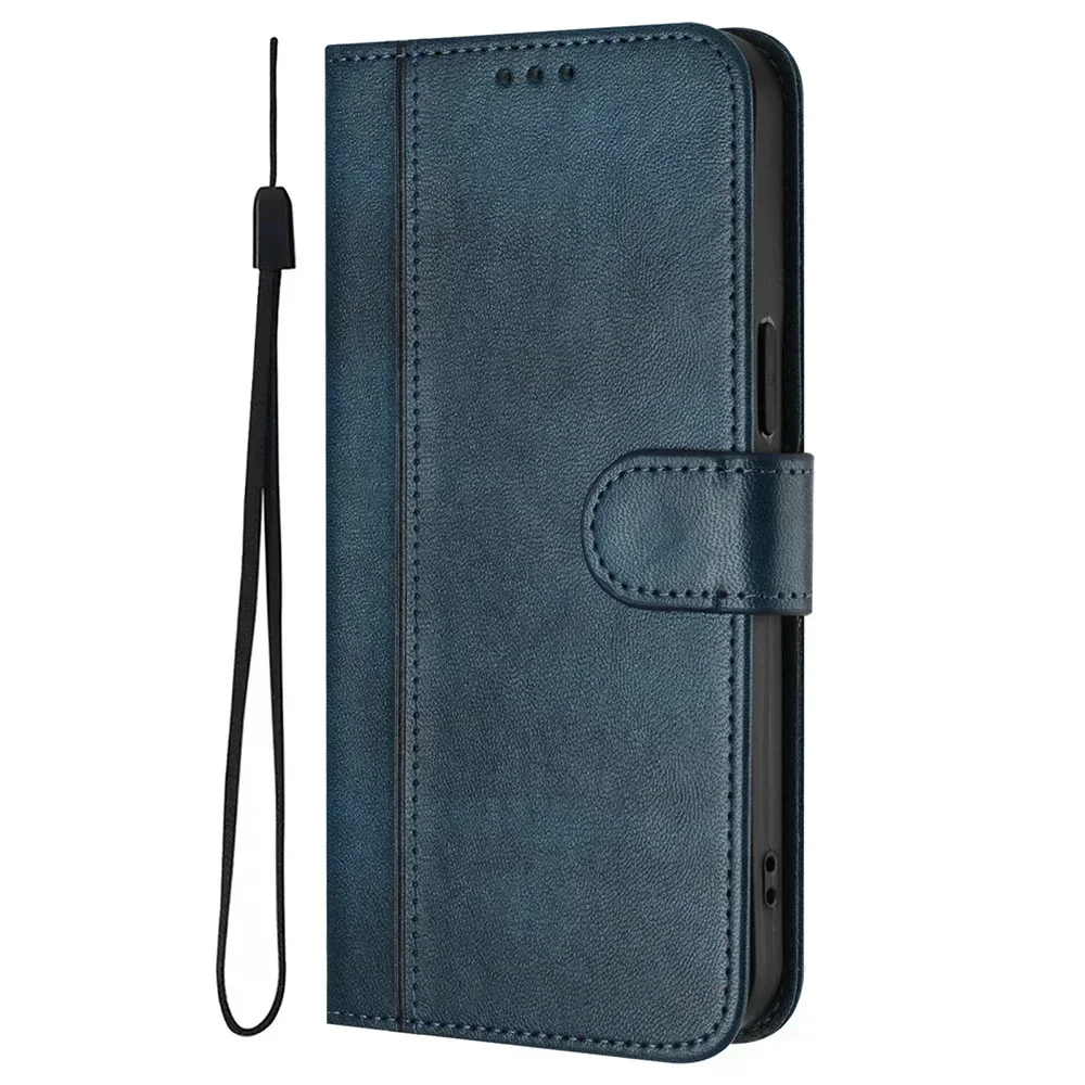 Premium Retro Leather Flip Phone Wallet Case - Durable Protective Cover