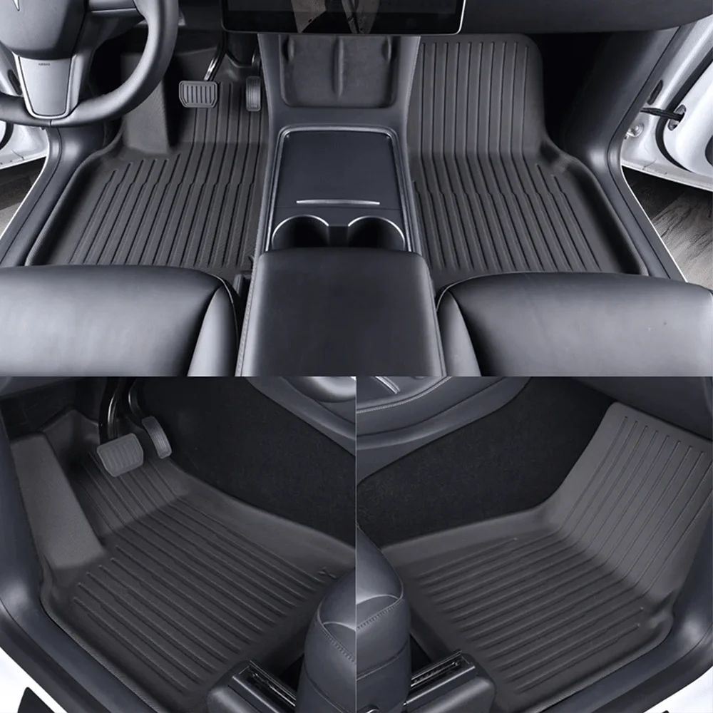 Fit Floor Mats for Tesla Refreshed Model 3 Highland New Generation All-Weather Carpet Cover Waterproof XPE Material