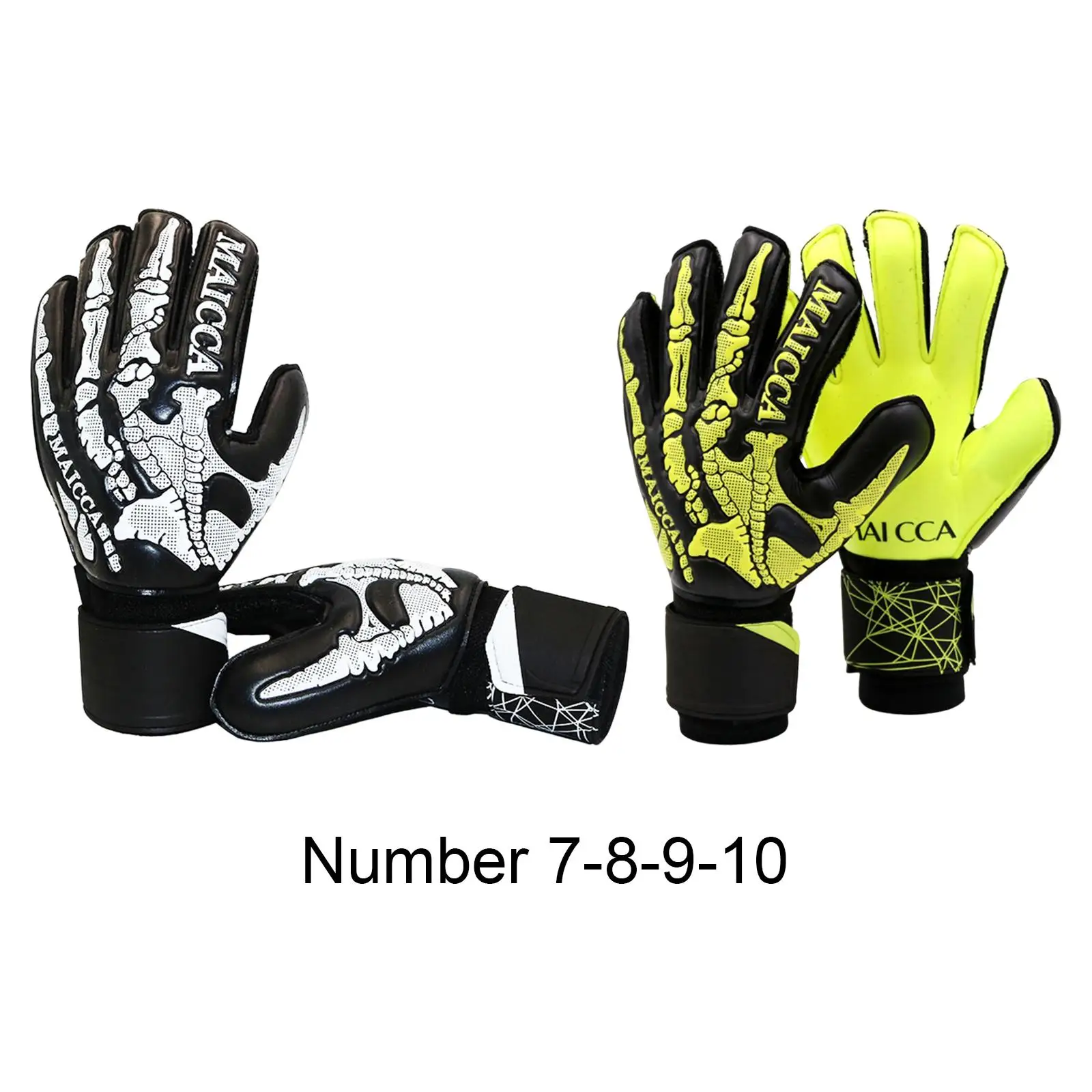 

Goalkeeper Gloves Anti Slip Grip Palms Double Wrist Protection PU Gift Football Match for Kids Soccer Junior Age Girls Children