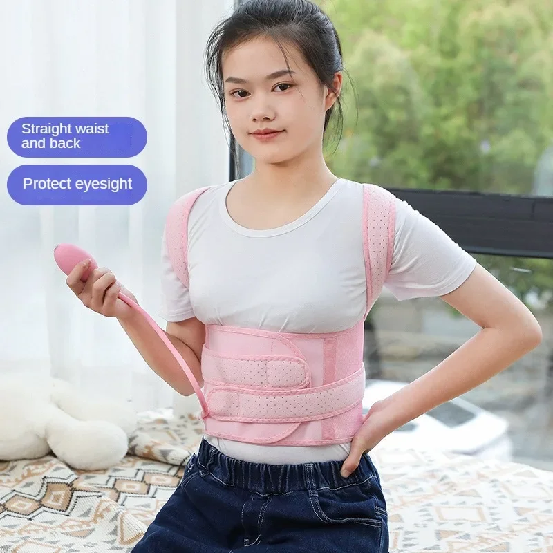 

1 Pc Inflated Humpback Girdle Scoliosis Pain Relief Back Brace Spine Shoulder Straightener Waist Support Belt Child