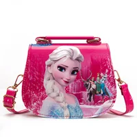 Disney Frozen Shoulder Bags Princess Elsa Anna PU Printing Messenger Bag Cartoon Cute Children Kids Girls Fashion Handbag Gifts 3