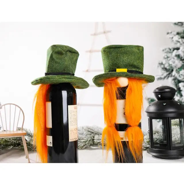 Karácsonyi Borosüveg Borító Táska Ünnepi Mikulás Pezsgő Palack Merry A Party Asztali Dekorációk Számára - Image 3