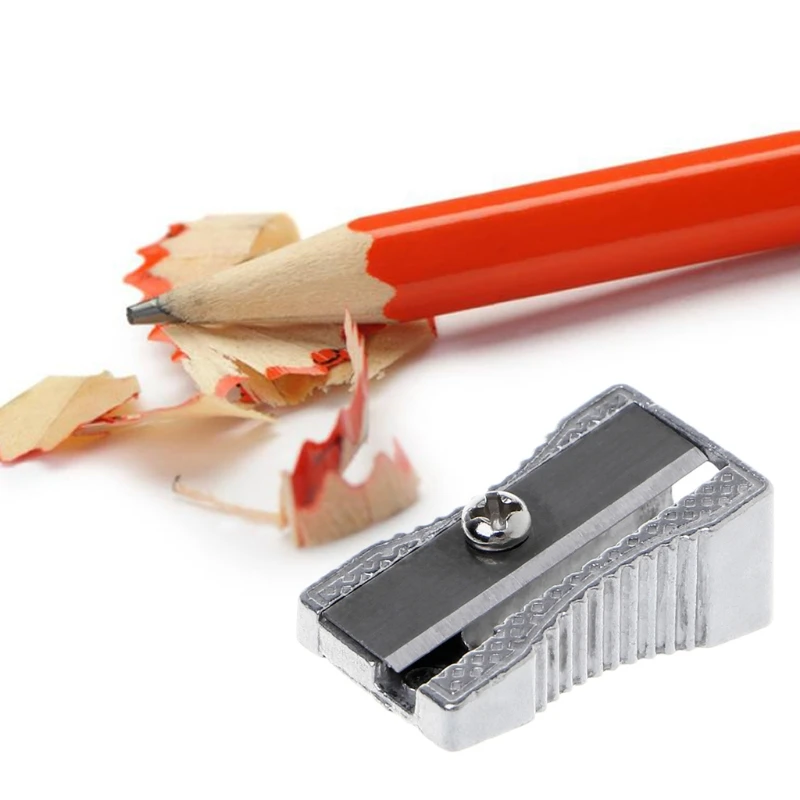 Metal Bevelled Single Hole Pencil Sharpener School Office Sharpener Stationery pencil sharpener