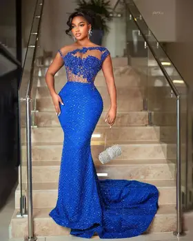 Alternative view of Seun Glitter Beaded Lace Evening  Gown