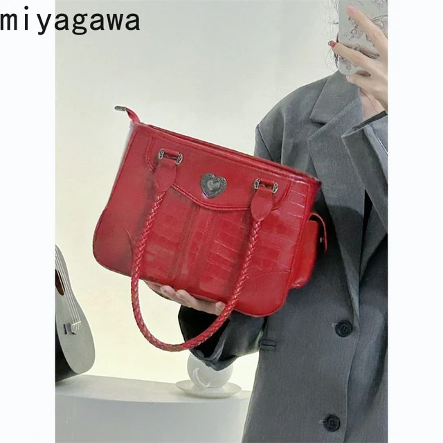 Stylish Brighton Red Suede Crossbody Bag