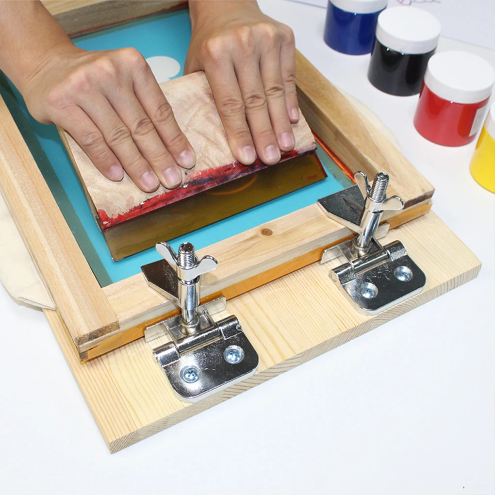 

Frame Hinge Clamp DIY Silk Screen Printing Mesh Fixing Tool Surface Plated