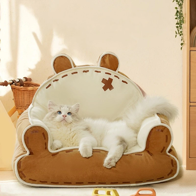 

Кровать для собак, диван для домашних животных, удобная кровать в форме милой панды, подходит для маленьких и средних размеров, мягкие и пушистые лежанки для собак