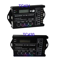 12V 24V TC420 TC421 Upgraded Light LED time programmable Controller 5 CH output,Widely used in aquariums,fish tank,plant grow