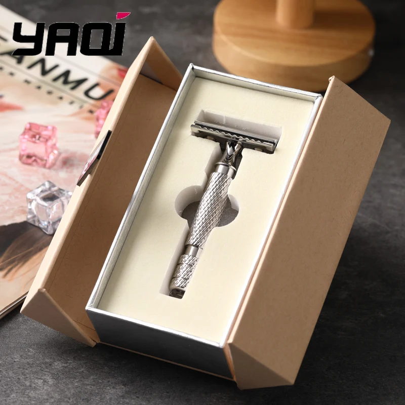 수염 면도기 2026 Yaqi PILOT 스테인레스 스틸 수염 면도기 안전 면도기 휴일 친구 선물 및 경품