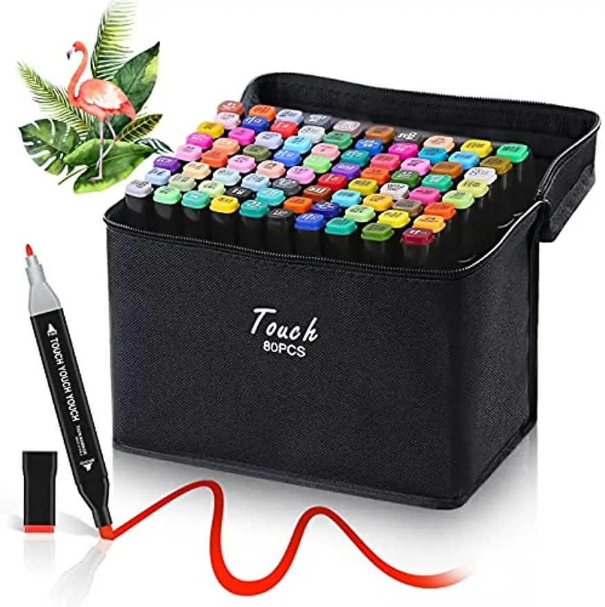 80 Couleurs Marqueurs à Feutre Alcool Permanents Twin Marker Art Créatif Pour Débutants Croquis Stylos Stylo De Dessin - Beaux-Arts Et Loisirs Créatifs