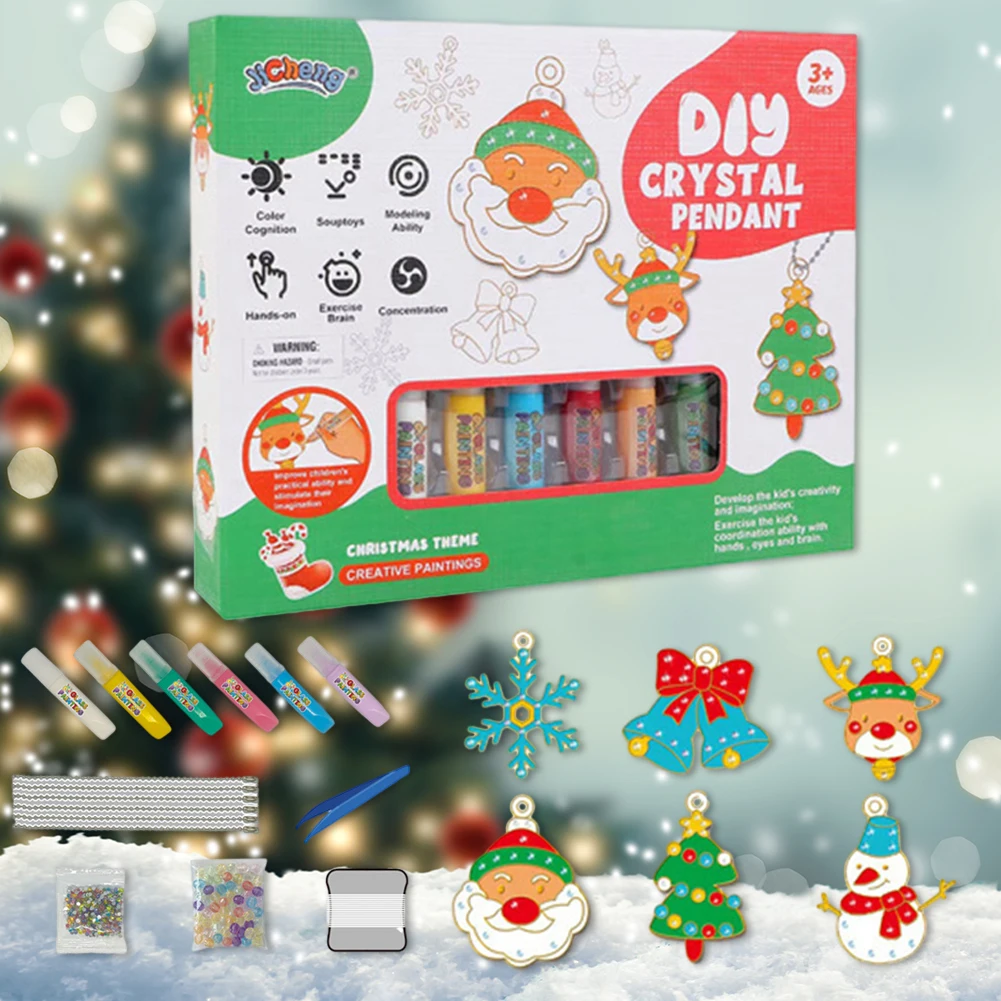 DIY Crystal Paint Arts and Crafts Set, Painting Keychains Kit for Girls