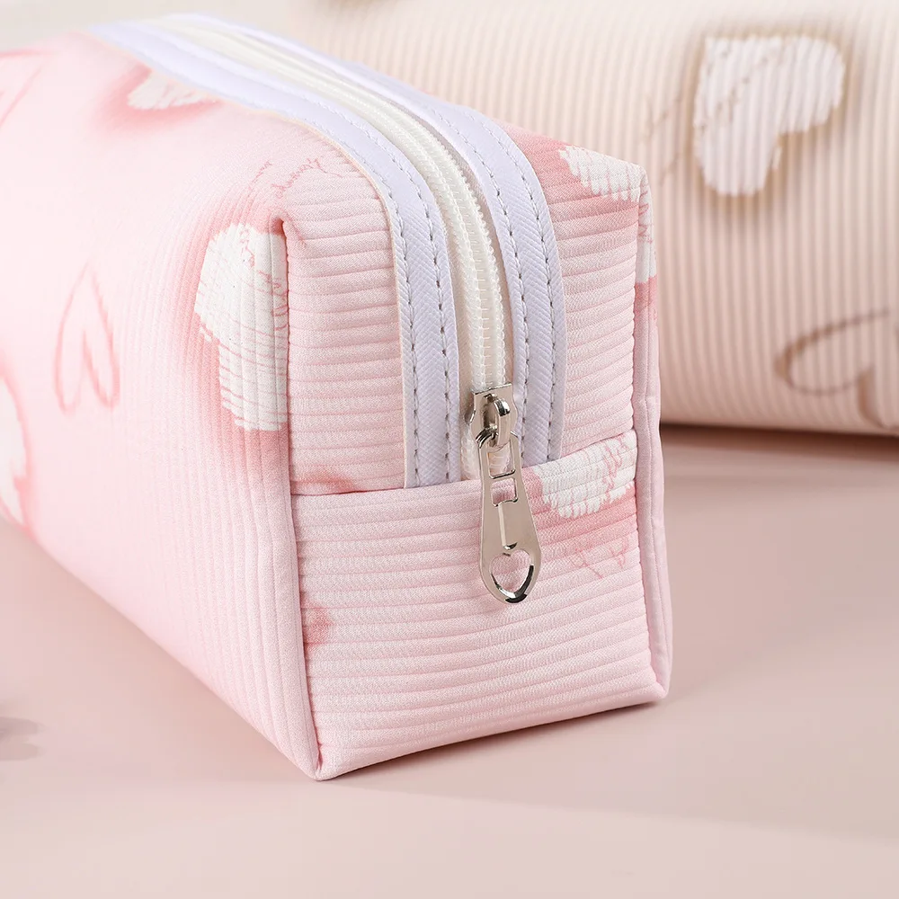 Kawaii Cosmetic Bag Love Pouch Large Capacity Portable Lipstick Storage Women Makeup Handbags Travel Organizer Pencil Case
