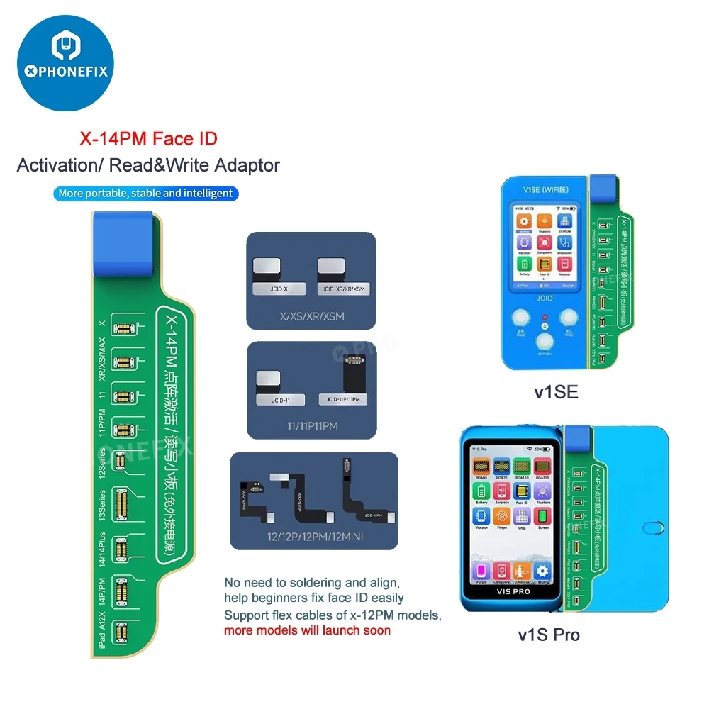 

JC Non-removal Face ID Repair Flex Cable for IPhone X XR XS 11 12 13 14 Face ID Activation Dot Projector Read Write Repair