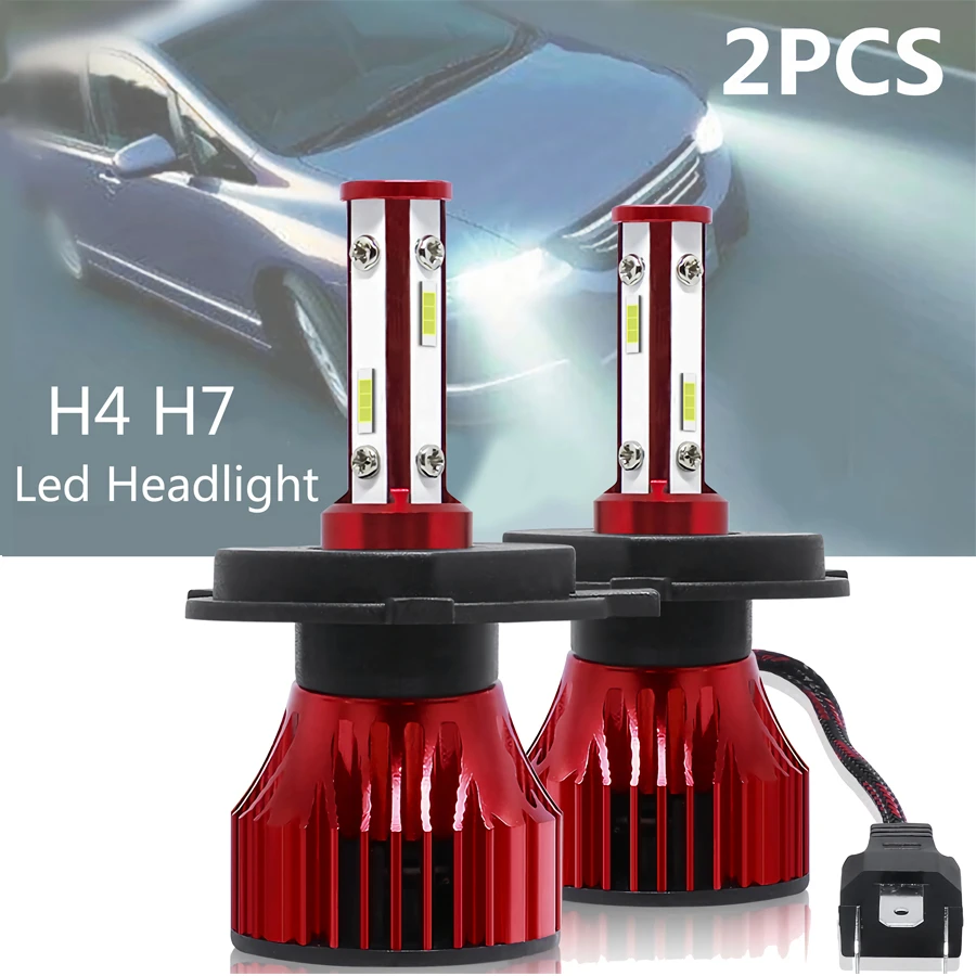 4 Side H4 H7 Led Headlight Bulbs High Power Canbus 5202 H13 9003 9004 9007 H8/h9/h11 9005 9006
