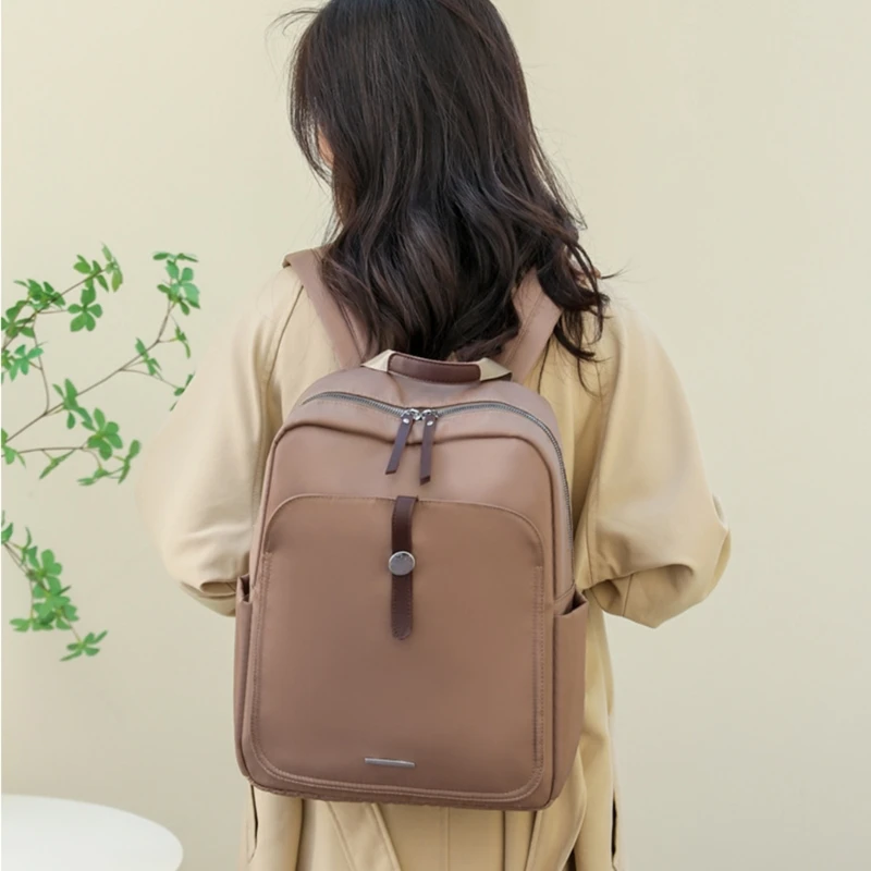 Women Nylon Daypack Student Backpack Large Capacity Backpack Teen School Backpack Girls All-matching Travel Backpack Ins