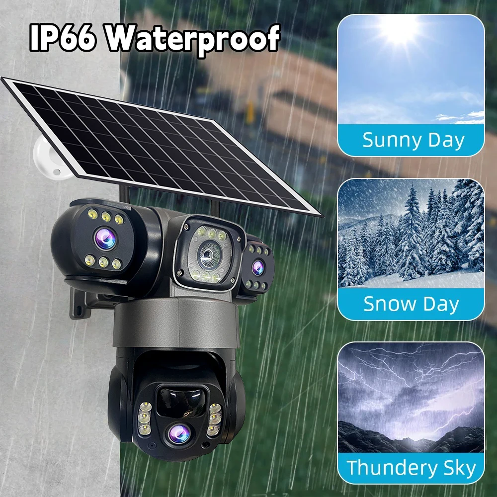 كاميرا مراقبة منزلية واي فاي كاميرا تعمل بالطاقة ا...