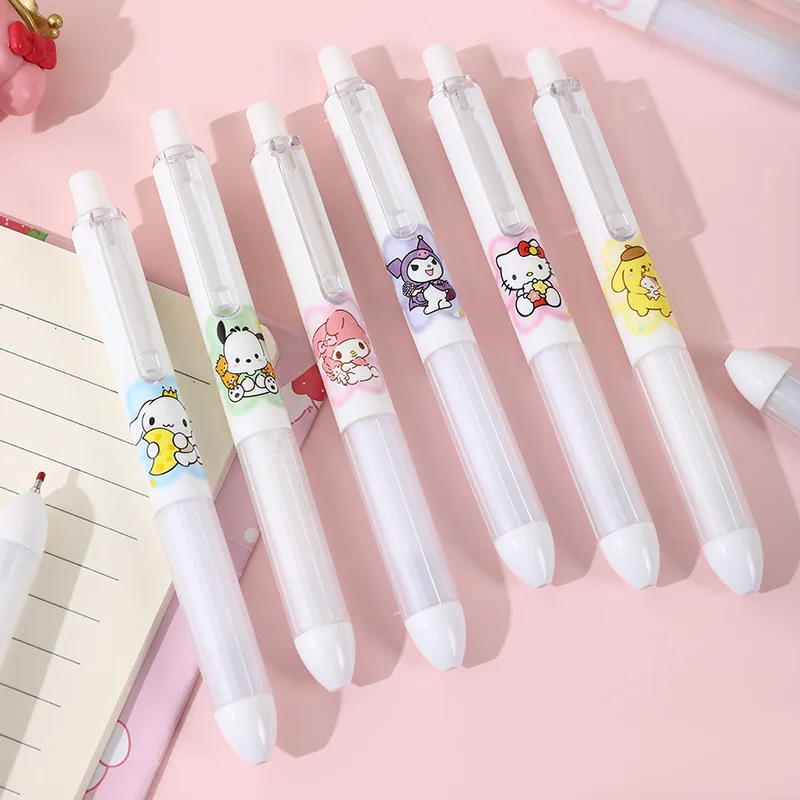 

1pcs Sanrio Stationery Pen Cartoon Anime Action Figures Stationery Kuromi My Melody Cinnamoroll Black Student Use School Gifts