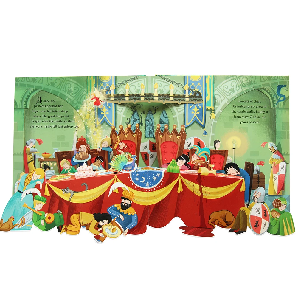 Sleeping Beauty Usborne Books Engish Pop Up 3D Flap Picture Boardbook Montessori Learing Toy Children Christmas Gift Kid Reading 5