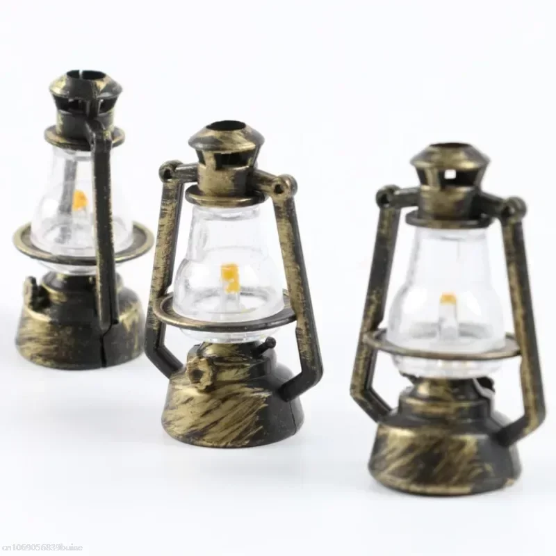 Stile retrò Micro paesaggio finta gioca accessori per casa delle bambole lampada a olio in miniatura Mini lanterna a cherosene ornamenti per Scene giocattolo per bambini  26