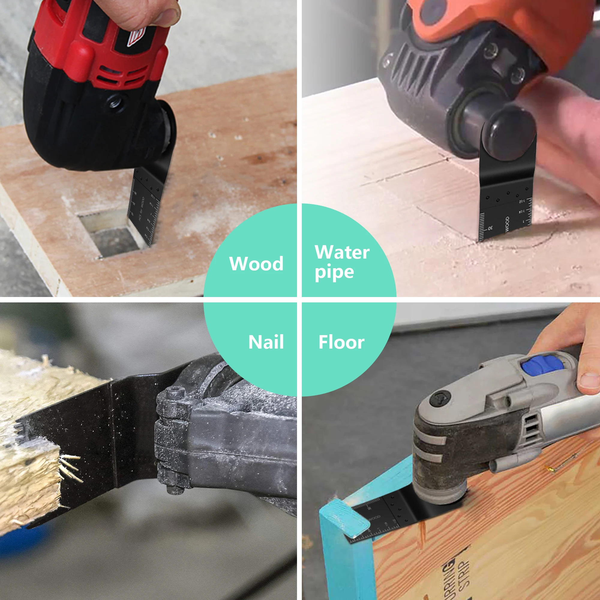 Versatile Oscillating Multi-Tool Blades for Cutting Wood, Metal, and Plastic