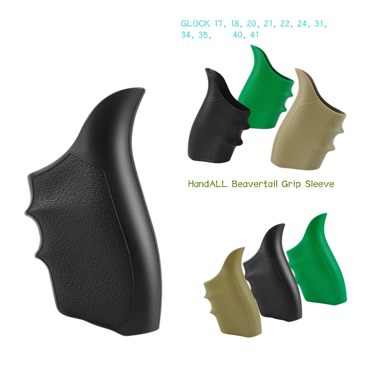 

New Tactical Glock17 18 20 22 Glock19 23 32 38 1-5 Generations Non-Slip Rubber Case Tactical Grip Rubber Case Frosted Grip Cover