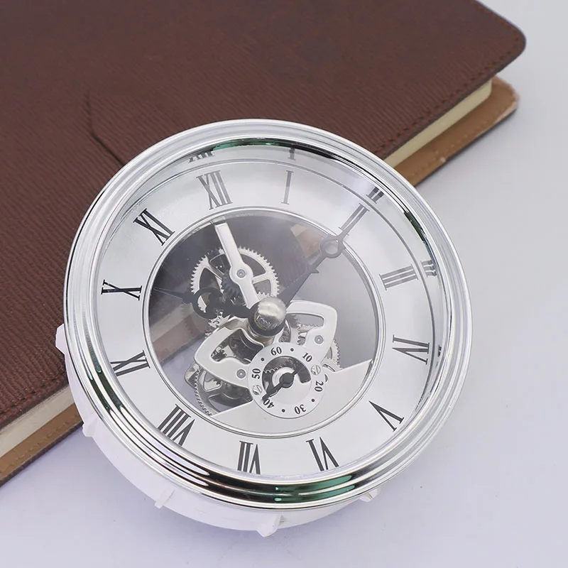 97mm Retro Gold Table Clocks Perspective Clock Gear Movement Hour Floor Wall Home Decor Metal Small Wall Clocks Room Decoration