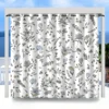 1PC New Fashionable, Simple and Fresh Butterfly Flower Home Decoration Print Perforated Waterproof Curtain, Machine Washable, Su 5