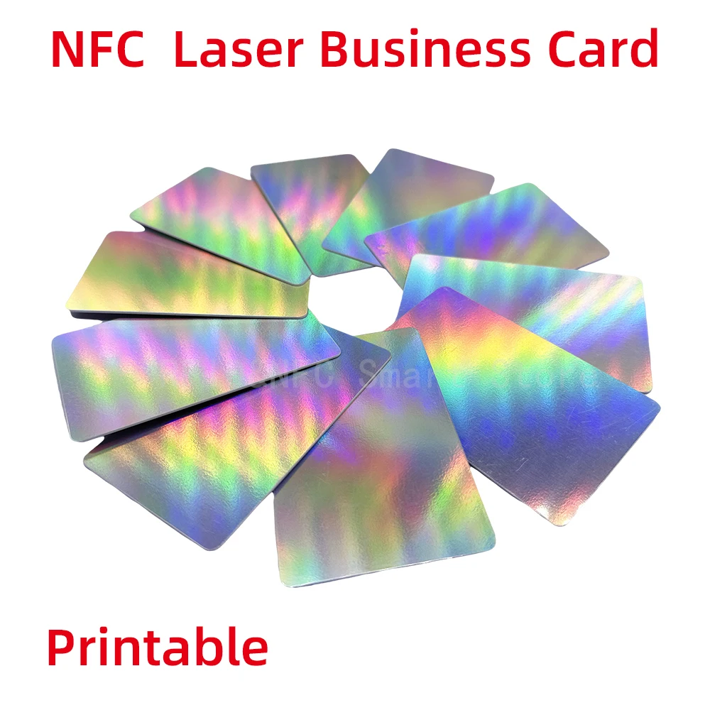 5pcs NFC Laser Business Cards PVC Material 13.56MHz RFID Access Control NTG 213 NFC Card Personalized  Laser NFC Business Card