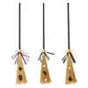 1pc Mini Broom Witch Straw Brooms D IY Hanging Ornaments For Halloween Party Decoration Costume Props Dollhouse Accessories 1